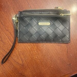 London Fog 100th Anniversary Danica Woven Double Zip Wristlet Wallet -RV $98-